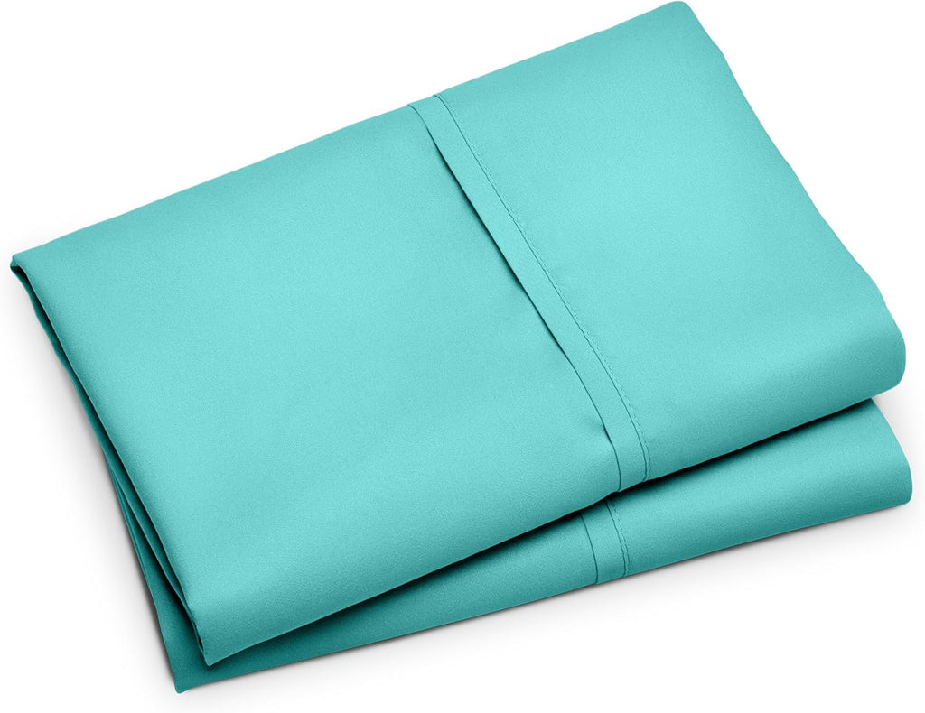 BareHome Bare Home Microfiber Pillow Cases - King Size Set of 2 - Cooling Pillowcases - Double Brushed - Turquoise Pillowcases 2 Pack - Eas…