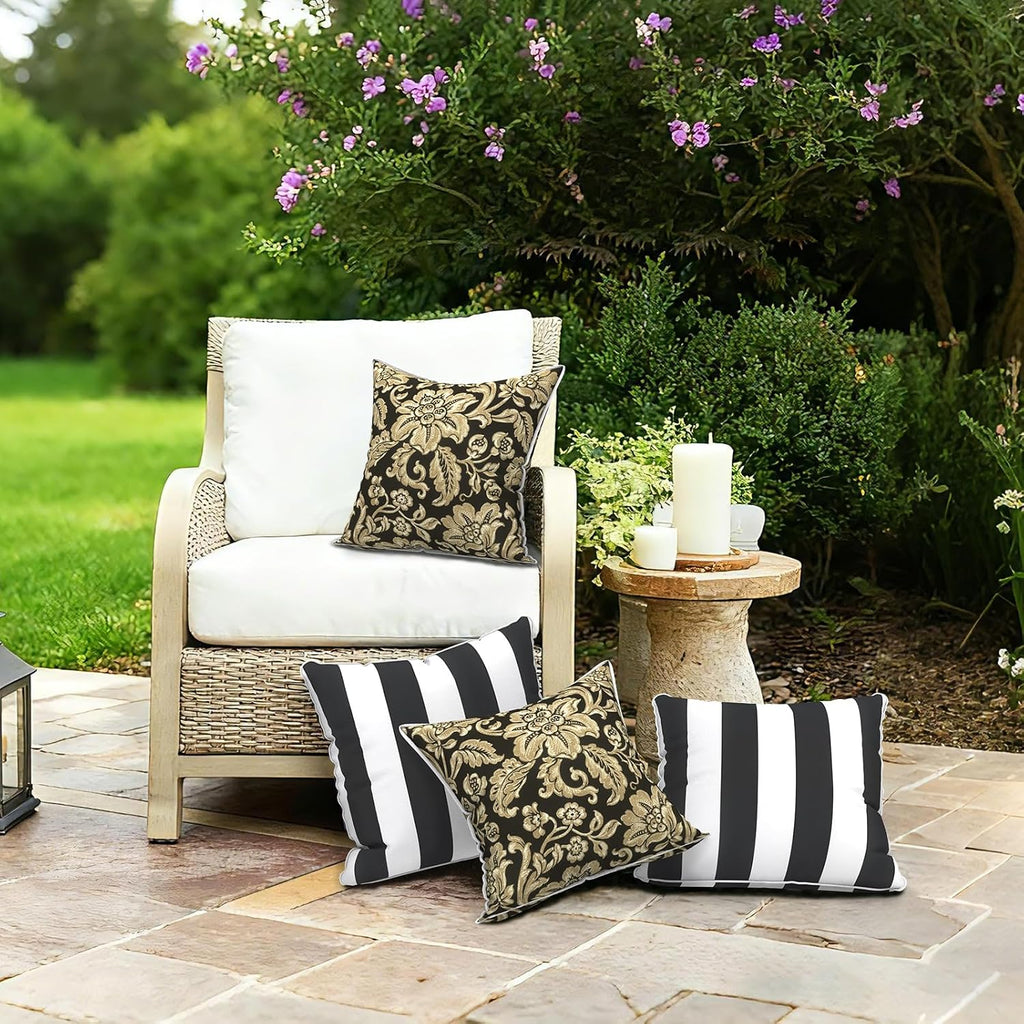 LVTXIII Outdoor Pillow Covers 20x20 inch Patio Waterproof Throw Pillow Cases Fade Resistant Accent Pillow Covers for Spring Summer Garden…