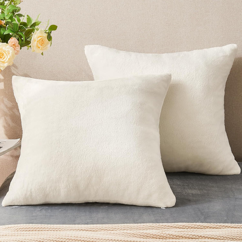 Bedelite Velvet Pillow Covers 26x26 with Zipper, 2 Pack Super Soft Square Pillow Covers for Bedroom, Sofa, Couch, Luxury Cozy Fleece Pillowc…