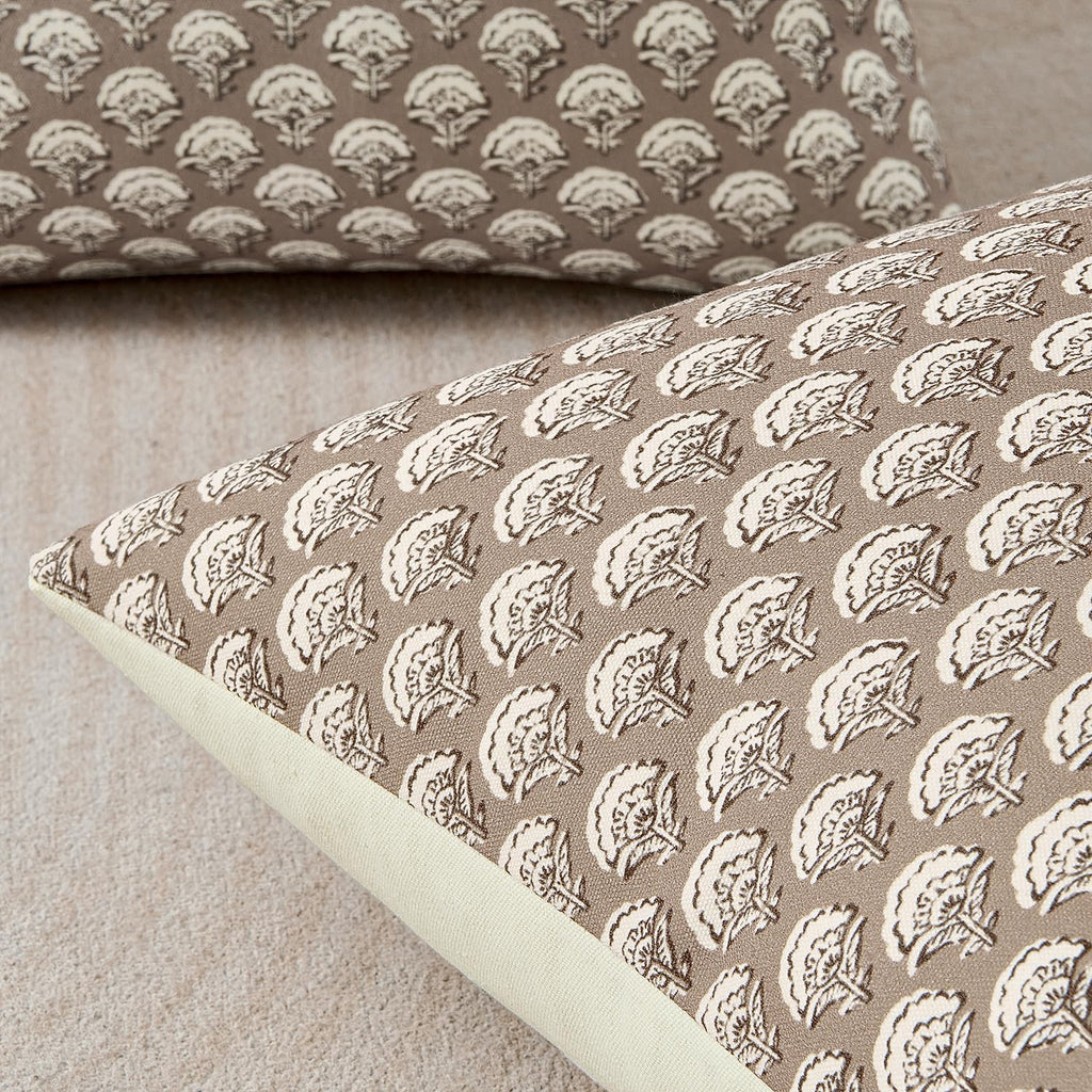 MIULEE Set of 2 Decorative Floral Pillow Covers Neutral Vintage Throw Pillows Block Print Boho Farmhouse Cushion Covers for Modern Spring…