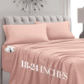 MocassiLuxuryBedding Mocassi Full Size 4-Piece Bed Sheet Set - 1800 Hotel Quality Microfiber 18-24 Inches Extra Deep Pocket Fitted Sheet- L…