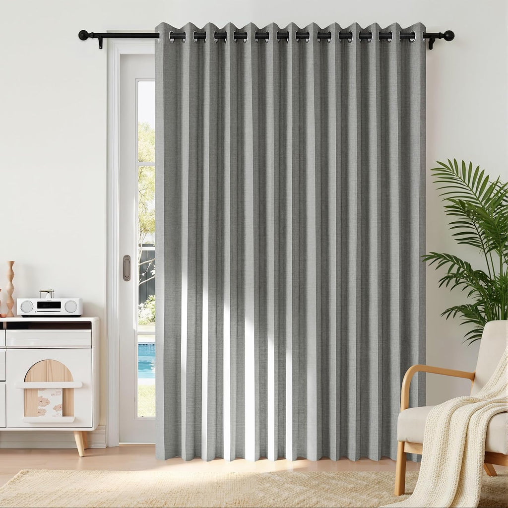 RYB HOME Accordion Style Room Divider Curtain-100% Blackout Folding Accordion Curtain for Sliding Glass Door/Bedroom, Privacy Assurd…
