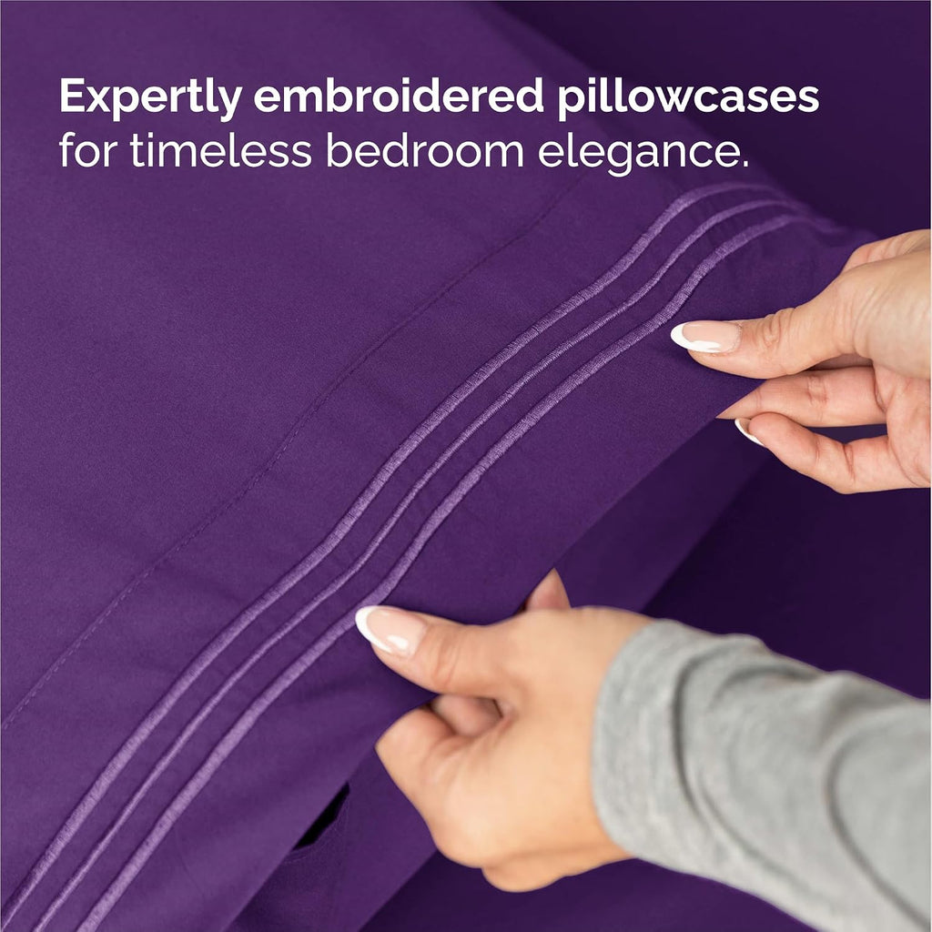 Split King Size 5 Piece Sheet Set - Comfy Breathable & Cooling Sheets - Hotel Luxury Bed Sheets for Women & Men - Deep Pockets, Easy-Fit…