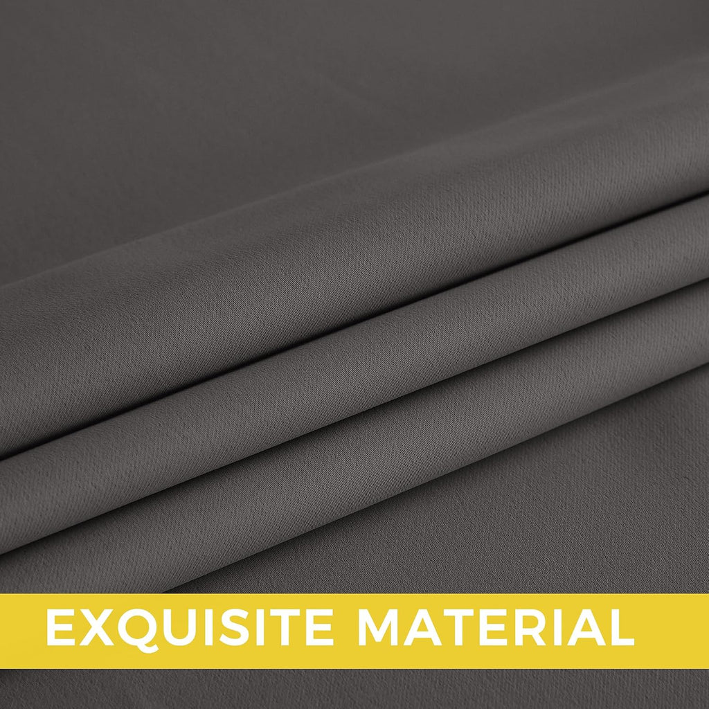 Nicetown Room Darkening Draperies Curtains Panels, 2 Panels Grey W52 x L84 Grey