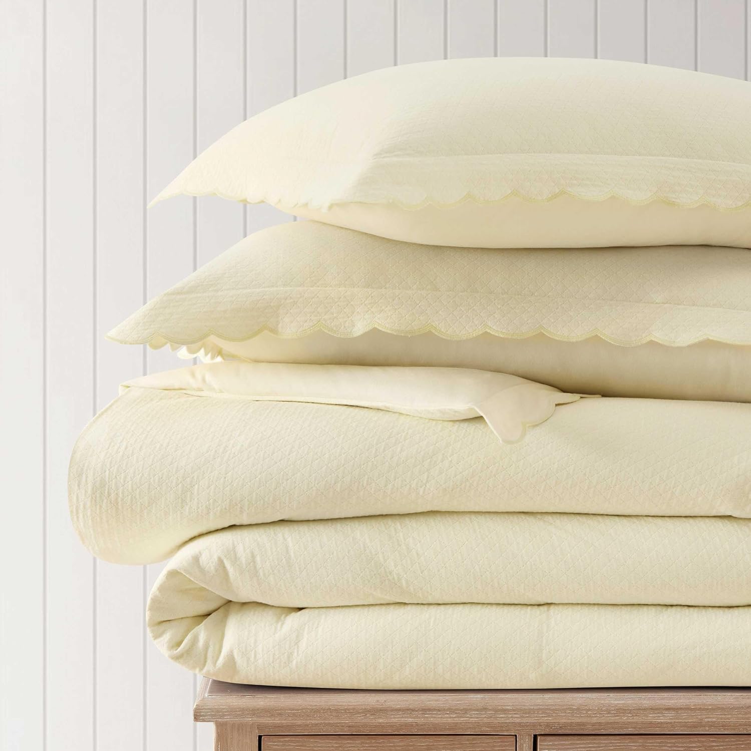 MarthaStewart Martha Stewart - Queen Duvet Cover Set, 100% Soft Cotton Blend Bedding, Corner Ties & Button Closure, 3 Piece Bed Set with Ma…