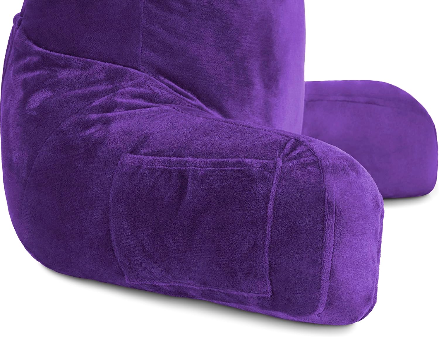 HusbandPillow Husband Pillow Reading Pillow with Arms - Standard Backrest for Sitting Up in Bed - Firm Support Bed Rest Pillow for Adults,…