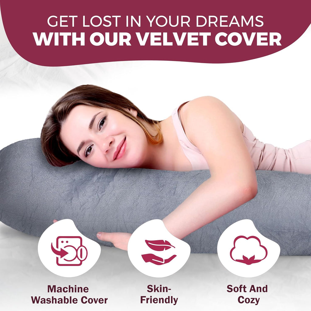 Pillani Pregnancy Pillows for Sleeping – 57-Inch Maternity Pillow for Pregnant Women with Removable Washable Cover – Support for Back, Bell…