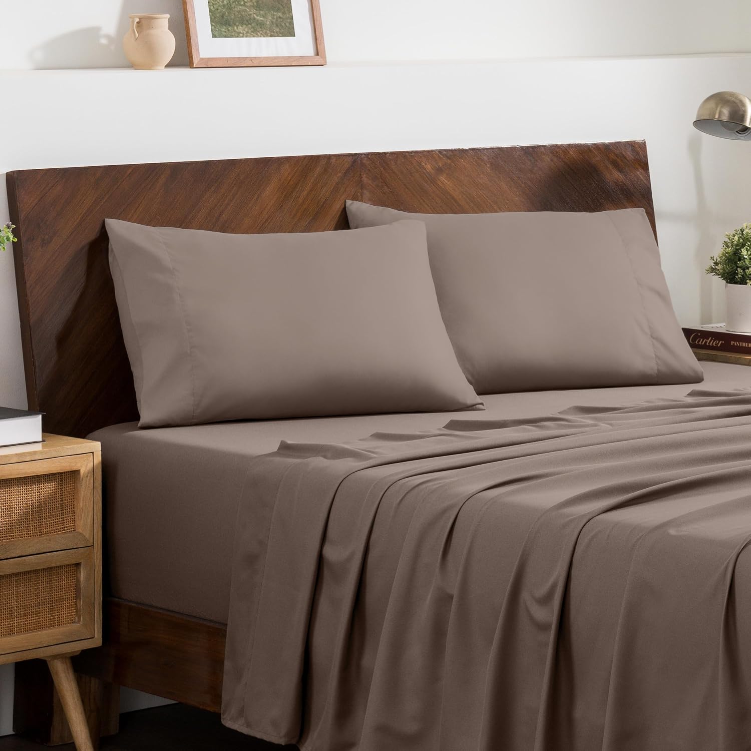 BareHome Bare Home Microfiber Pillow Cases - King 20x40 - Cooling Pillowcases - Double Brushed - easy maintenance - Envelope Closure…