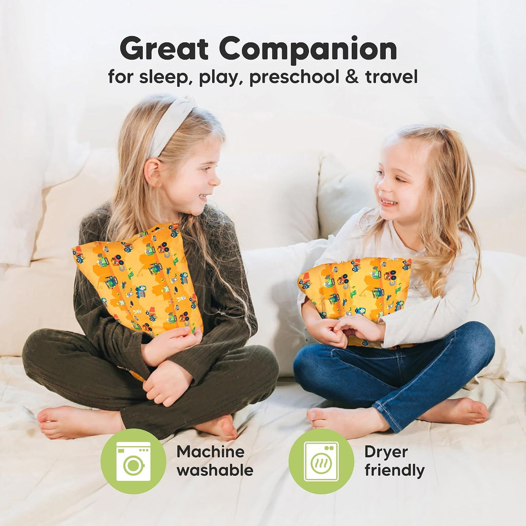 Mini Toddler Pillow with Pillowcase - 9x13 My Little Dreamy Travel Kids Pillow for Sleeping, Toddler Bed, Small, Tiny, Organic Cotton…