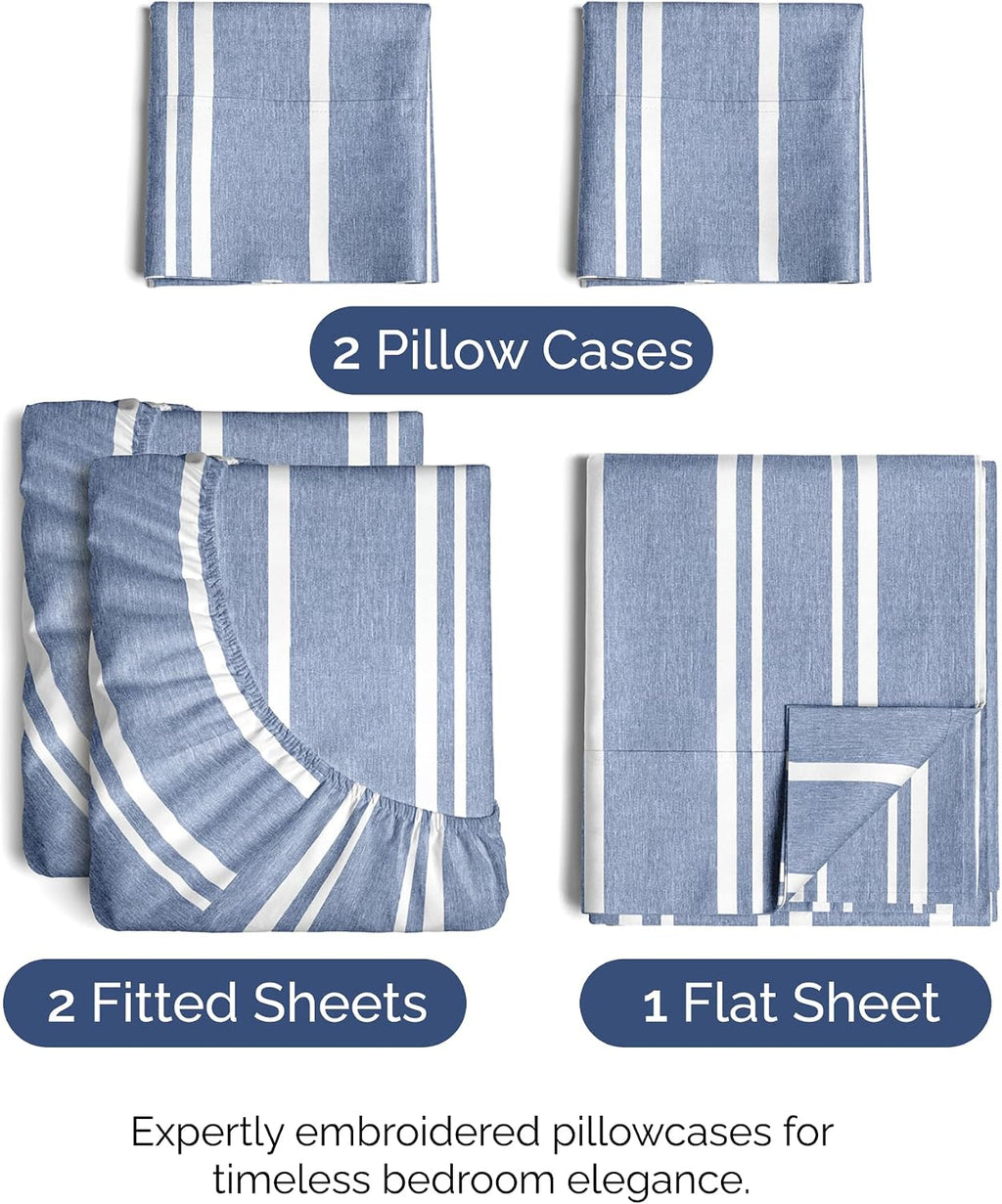 Split King Size 5 Piece Sheet Set - Comfy Breathable & Cooling Sheets - Hotel Luxury Bed Sheets for Women & Men - Deep Pockets, Easy-Fit…
