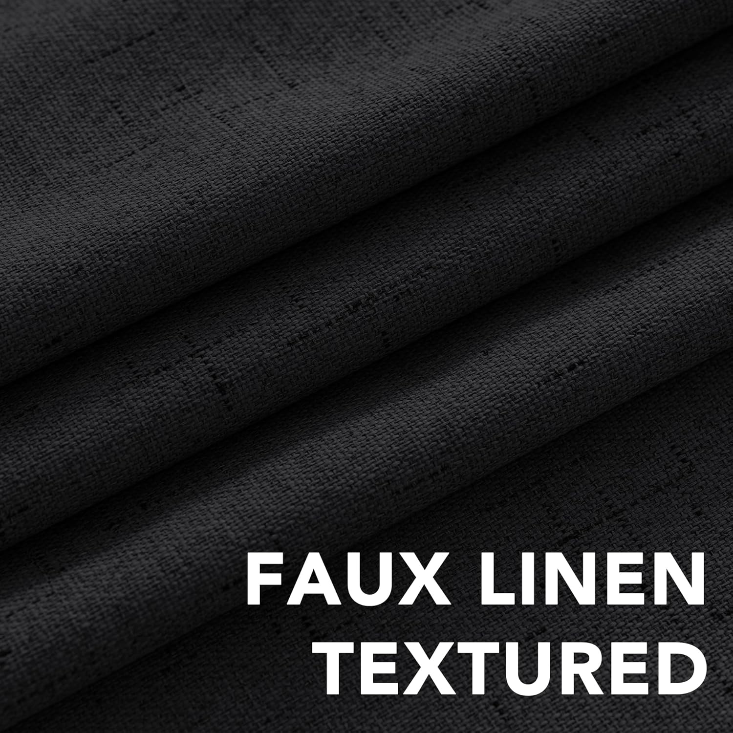 H.VERSAILTEX 100% Blackout Curtains for Bedroom Thermal Insulated Linen Textured Curtains Heat and Full Light Blocking Drapes Living Room…