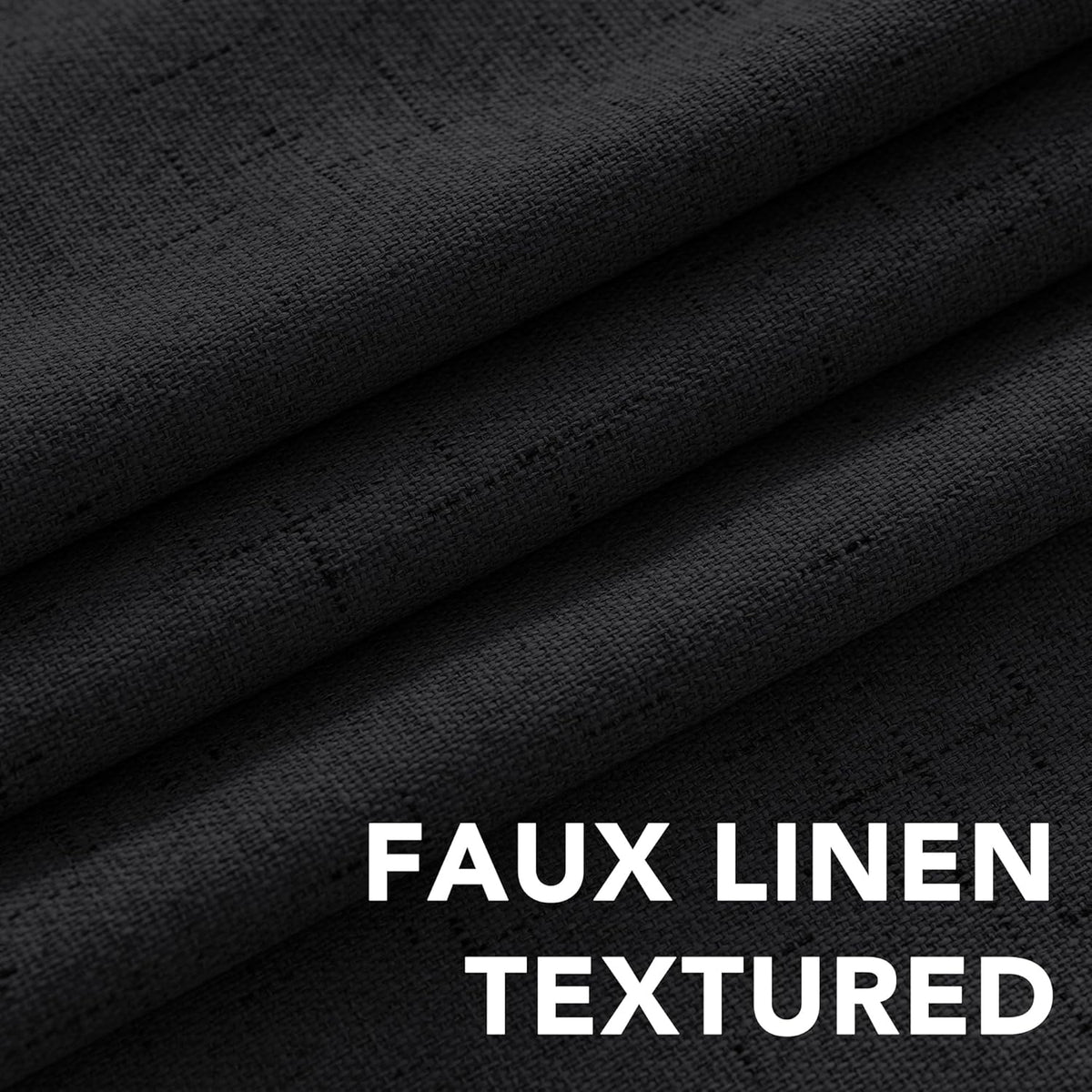 H.VERSAILTEX Linen Blackout Curtains 63 Inches Long 100% Blackout Thermal Insulated Textured Linen Look Curtain Draperies Anti-Rust…