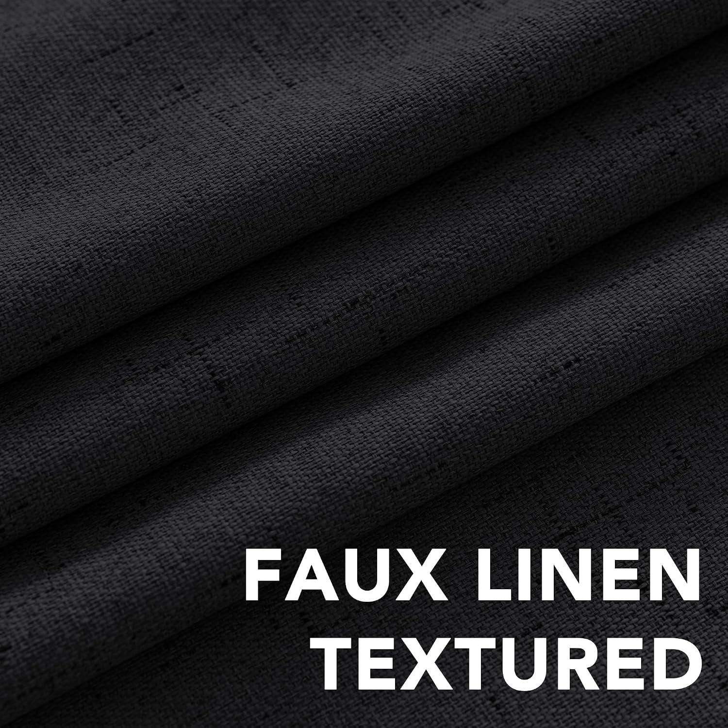 H.VERSAILTEX 100% Blackout Curtains for Bedroom Thermal Insulated Linen Textured Curtains Heat and Full Light Blocking Drapes Living Room…