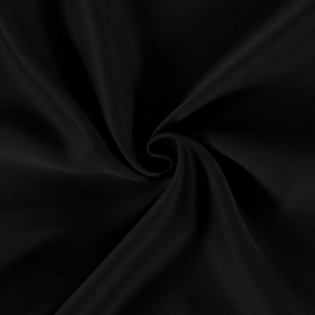 Lemomo Black Blackout Curtains 42 x 54 Inch Length Set of 2 Panels Grommet Bedroom Curtains for Living Room 54 Inch Black