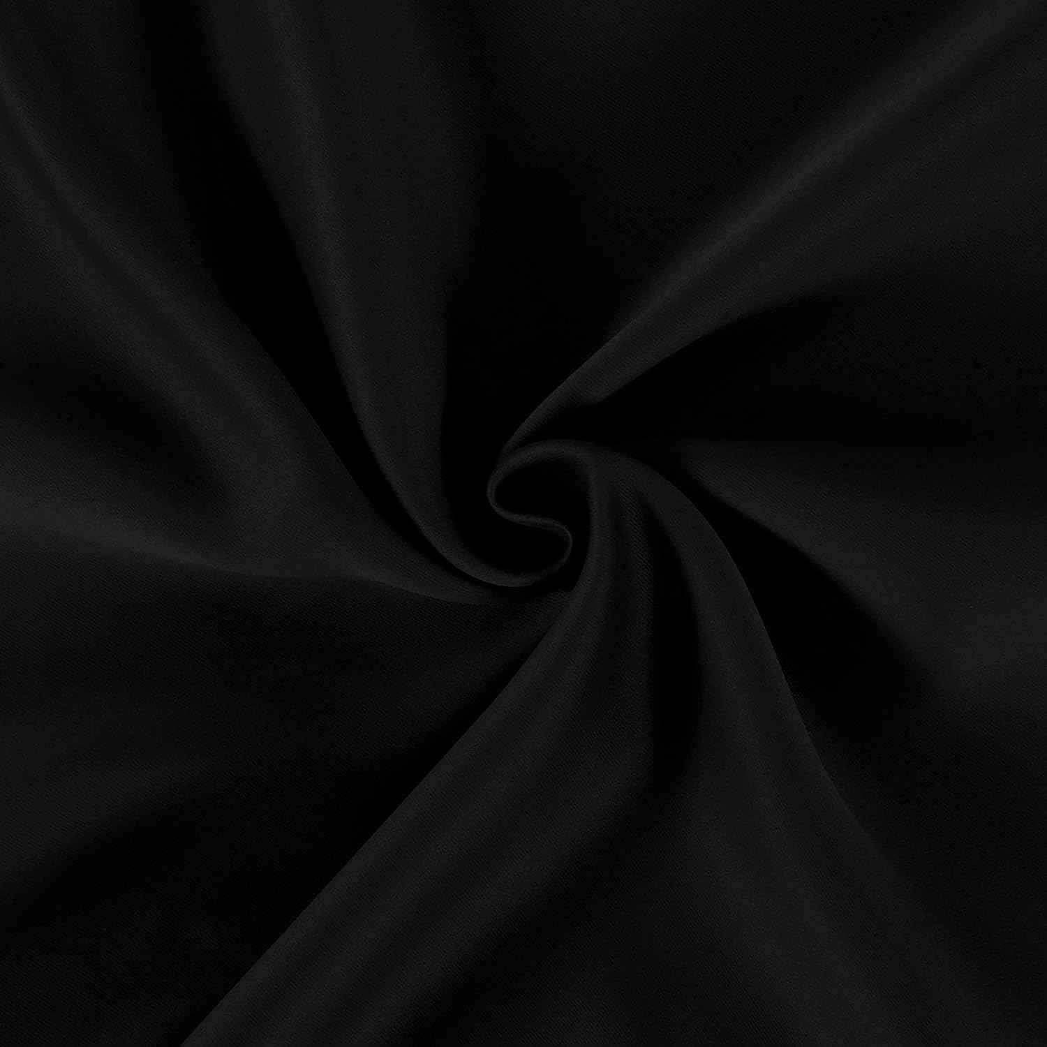 Lemomo Blackout Curtains 42 x 63 inch/Black Curtains Set of 2 Panels/Thermal Insulated Room Darkening Bedroom Curtains 63 inch Black