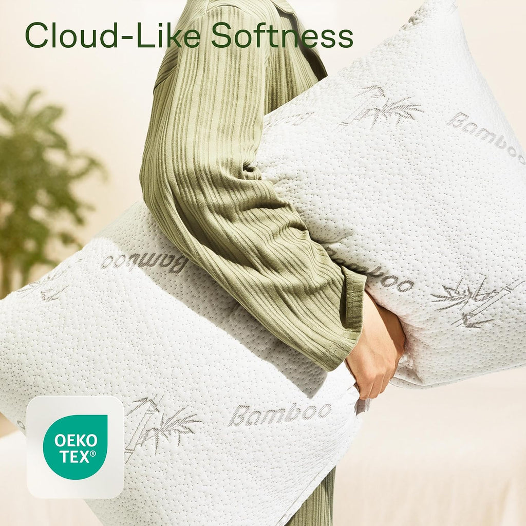 Niagara Sleep Solution Cloud-Like Pillow Protectors with Zipper Queen Size - Breathable Cooling Pillow Covers for Hot Sleepers - 100%…