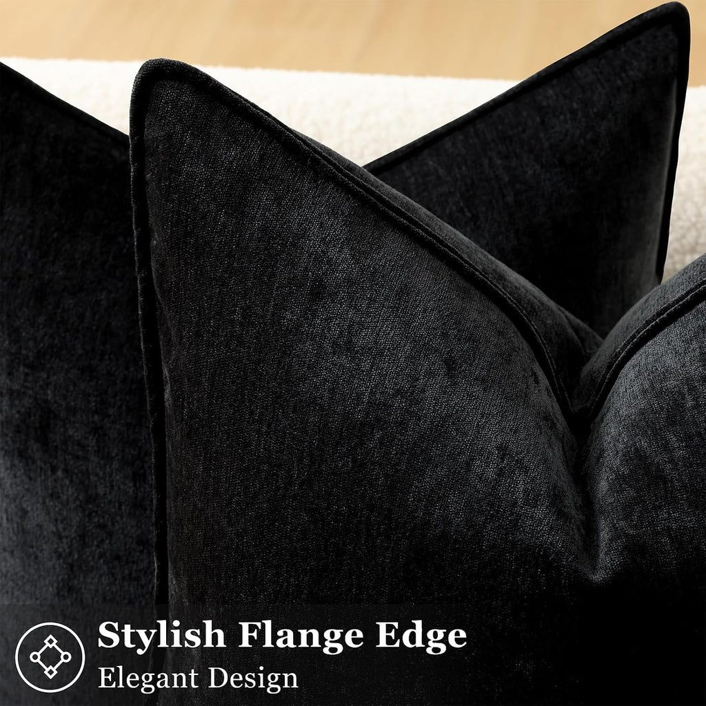 decorUhome Summer Couch Throw Pillow Covers 16x16 Set of 2, Decorative Soft Velvet Modern Cozy Chenille Pillow Cases with Elegant Design fo…