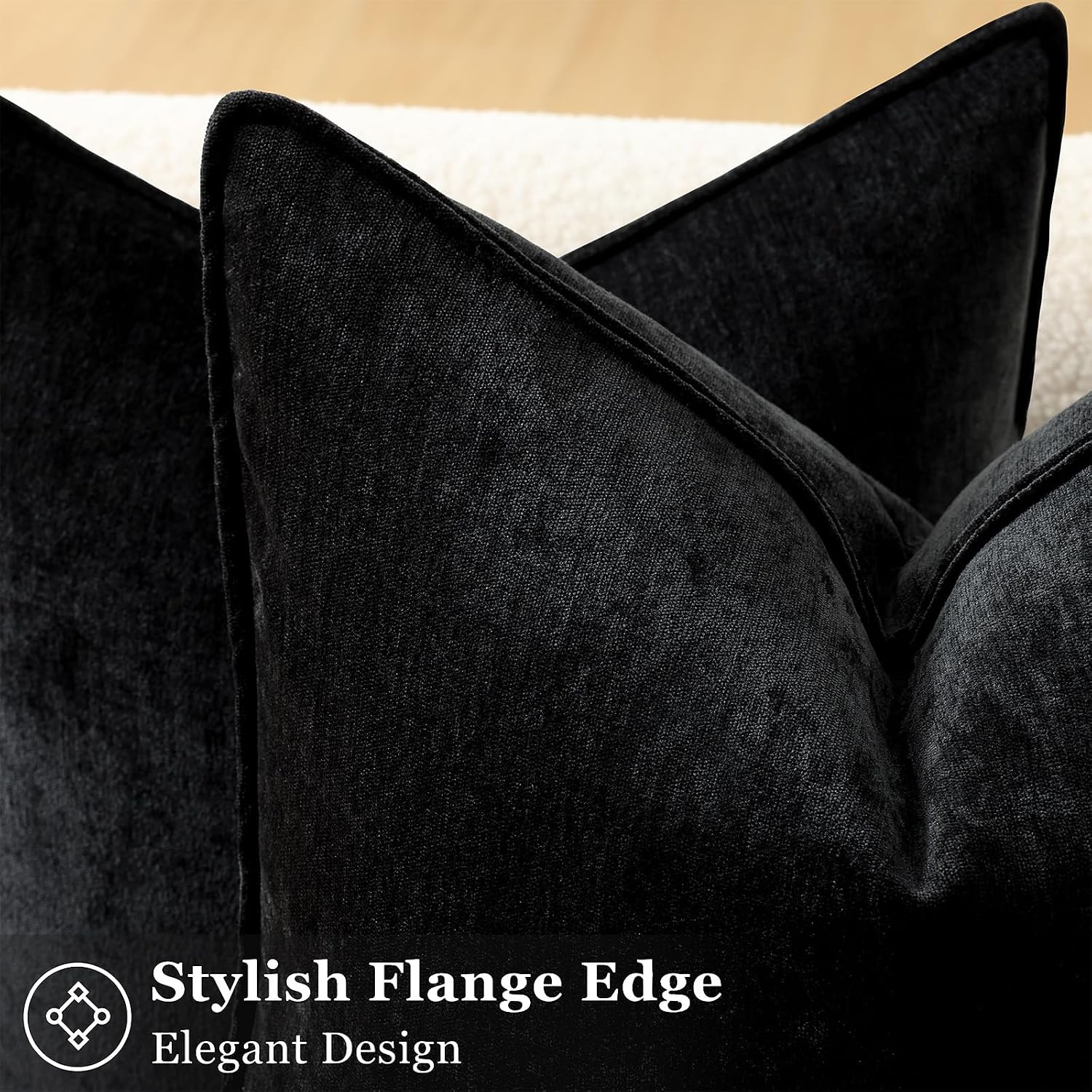 decorUhome Summer Couch Throw Pillow Covers 16x16 Set of 2, Decorative Soft Velvet Modern Cozy Chenille Pillow Cases with Elegant Design fo…