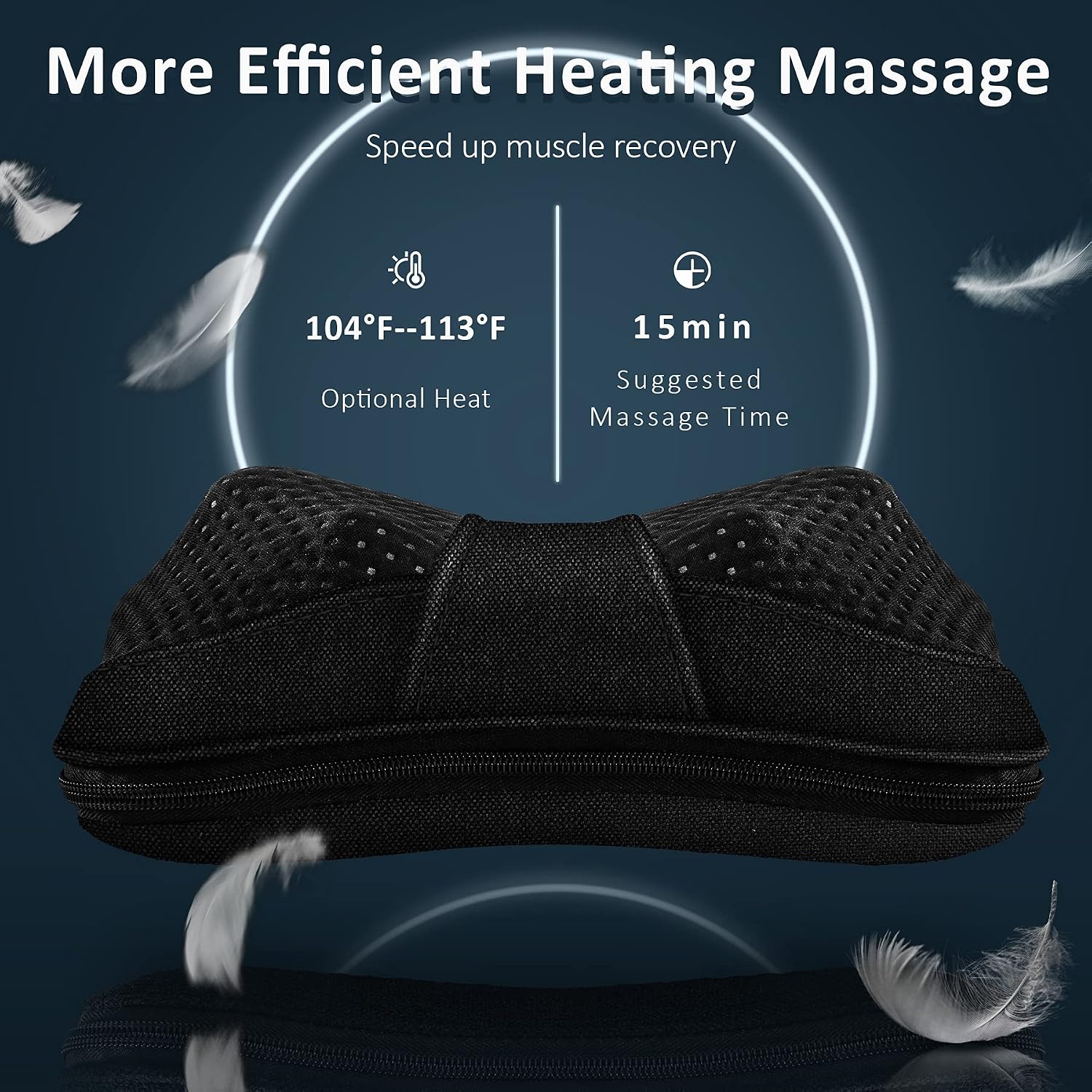Viktorjurgen VIKTOR JURGEN Shiatsu Back Massager with Heat - Kneading Massage Pillow for Neck, Shoulder - Christmas Gift for Women, Men, Da…
