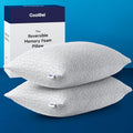 Cool Gel Cooling Pillow for Hot Sleepers - King Size Set of 2 Shredded Memory Foam Pillows for Sleeping - Adjustable Neck & Shoulder…