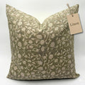 LineandLoop Linen Throw Pillow Covers 20x20 inch Floral Pillows Green Spring Decorative Pillow Covers for Living Room, Bedroom 2 inches cot…