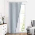 VisionHome Vision Home Blue Fog Pinch Pleated Full Blackout Curtains Linen Blended Room Darkening Window Curtains 72 inch for Living Room B…