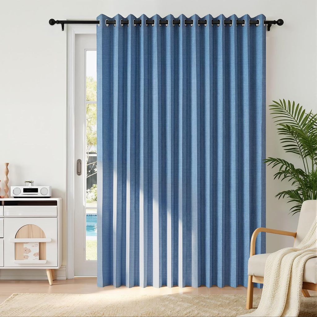 RYB HOME Accordion Style Room Divider Curtain-100% Blackout Folding Accordion Curtain for Sliding Glass Door/Bedroom, Privacy Assurd…