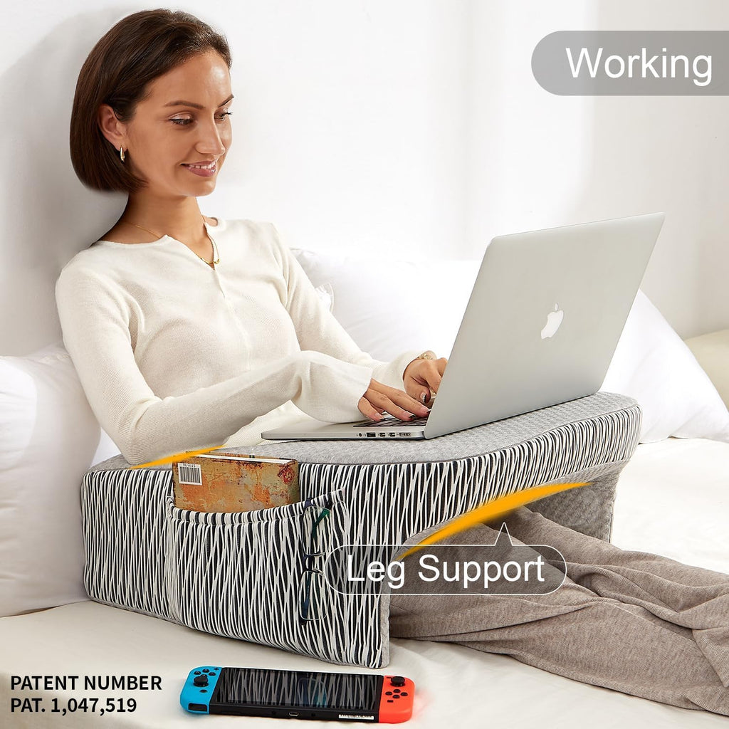 cooloo8 Reading Pillow for Bed, Petite Adults, Teens Arm Rest Pillow, Reading Lap Pillow, Memory Foam Lap Desk Pillow for Reading, Working,…