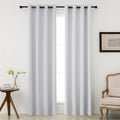 Pickluc Greyish White Blackout Curtains with Grommet 84 Inches Long 2 Panels, Light Blocking Window Drapes for Living Room, Thermal Insulat…