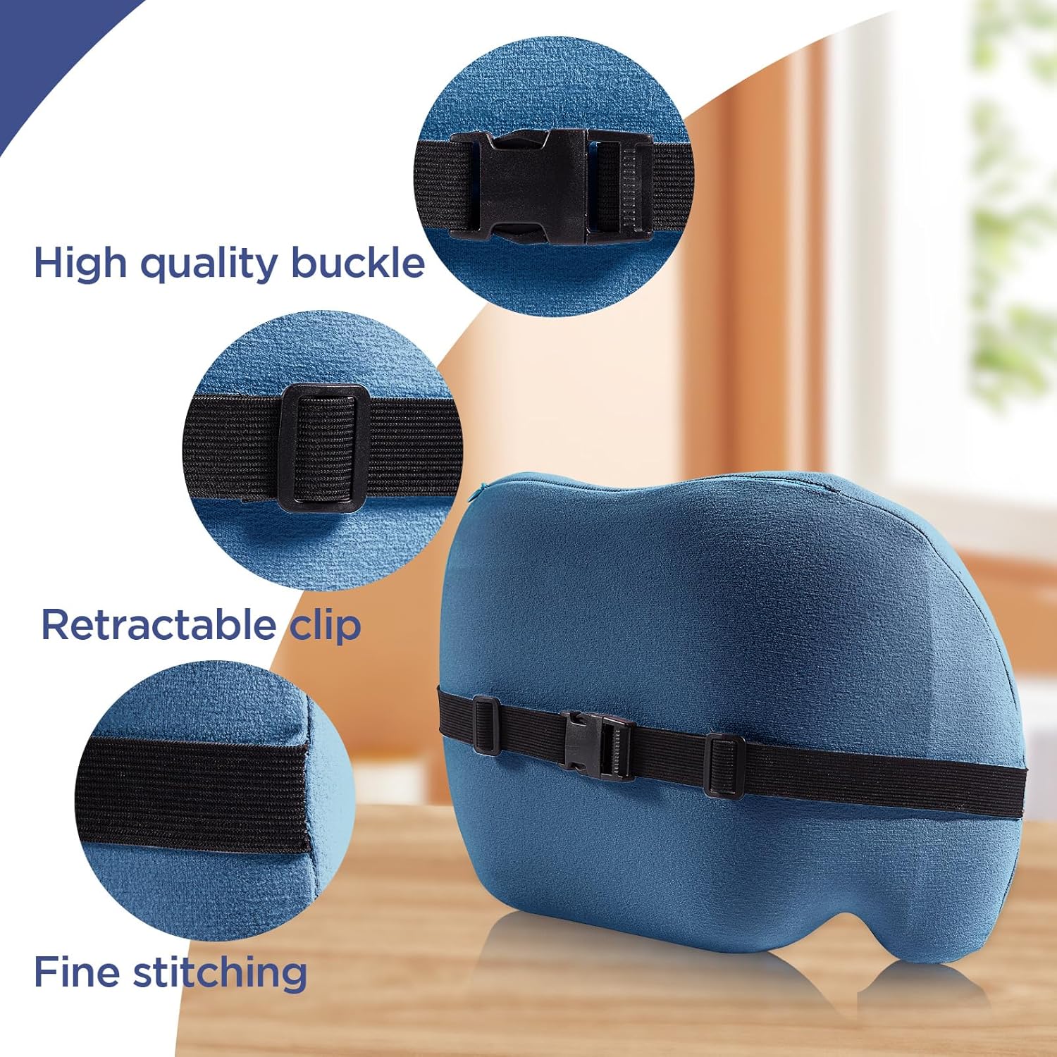 Bymecost Lumbar Support Pillow for Office Chair, Car Lumbar Pillow Lower Back, Memory Foam Back Cushion with Adjustable Straps, Ergonomic…