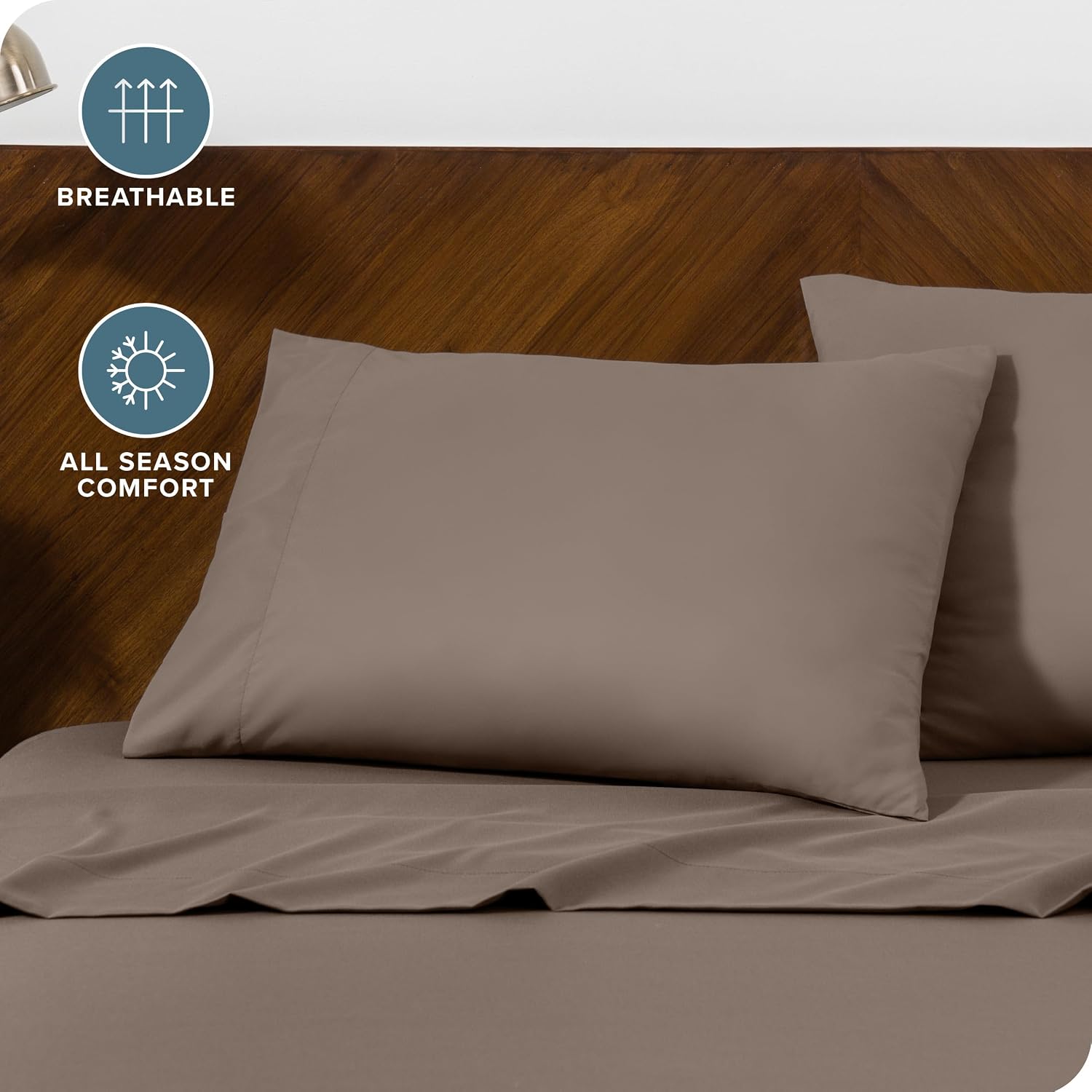 BareHome Bare Home Microfiber Pillow Cases - King 20x40 - Cooling Pillowcases - Double Brushed - easy maintenance - Envelope Closure…