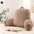 Pajeo Cozy Flannel Reading Pillow for Sitting Up in Bed, Skin-Friendly Sitting Pillow for Pregnancy & Nursing Support, Oeko-TEX Certified Bac…