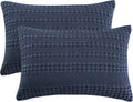 Phf 100% Cotton Waffle Pillow Shams Queen Size, 2 Pack 20" x 30" Soft Skin-Friendly Pillowcases, No Filling, Aesthetic Woven and Breathable…