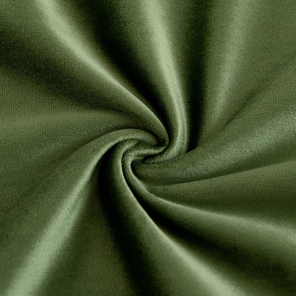Miulee Moss Green Velvet Throw Pillow Covers 24x24 Soft Summer Decorative Solid Square Euro Sham Cushion Cases Pack of 2 Modern Luxury Home…