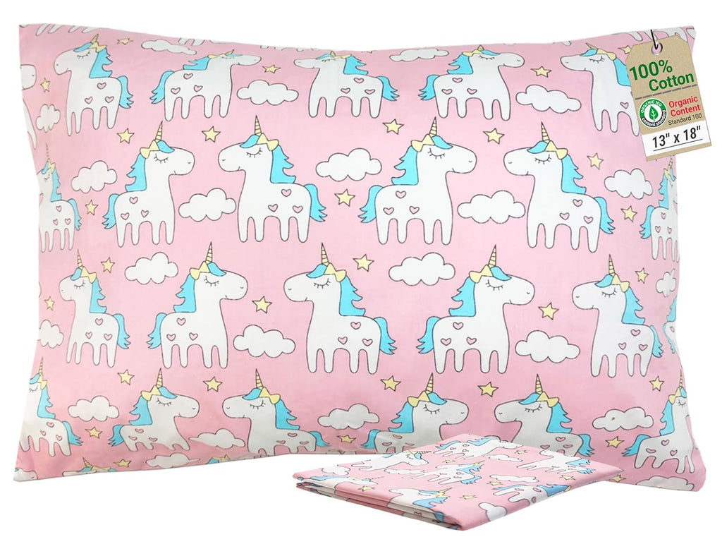ZPECC-ABrandThatHasBeenFocusedOnBeddingFor20Years ZPECC Toddler Pillow with Pillowcase - 13x18 Organic Cotton Hypoallergenic Kids Pillow, B…