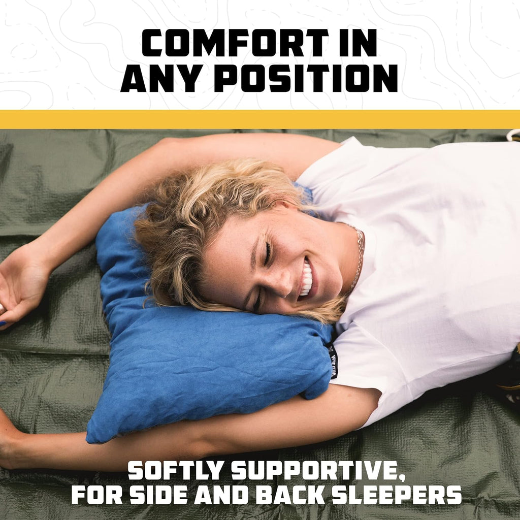 Wise Owl Outfitters Camping Pillow - Camping Essentials and Travel Pillow for Airplanes, Camping, and Travel - Memory Foam Washable…