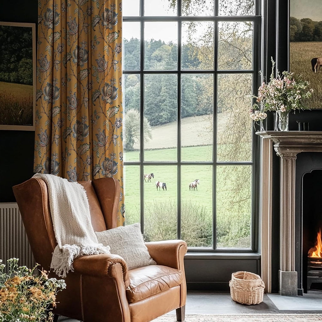 Nicetown Curtains for Living Room 96 Inches Long 2 Panels, Room Darkening Curtains for Farmhouse, Thermal Insulated Privacy Drapes Oak Brow…
