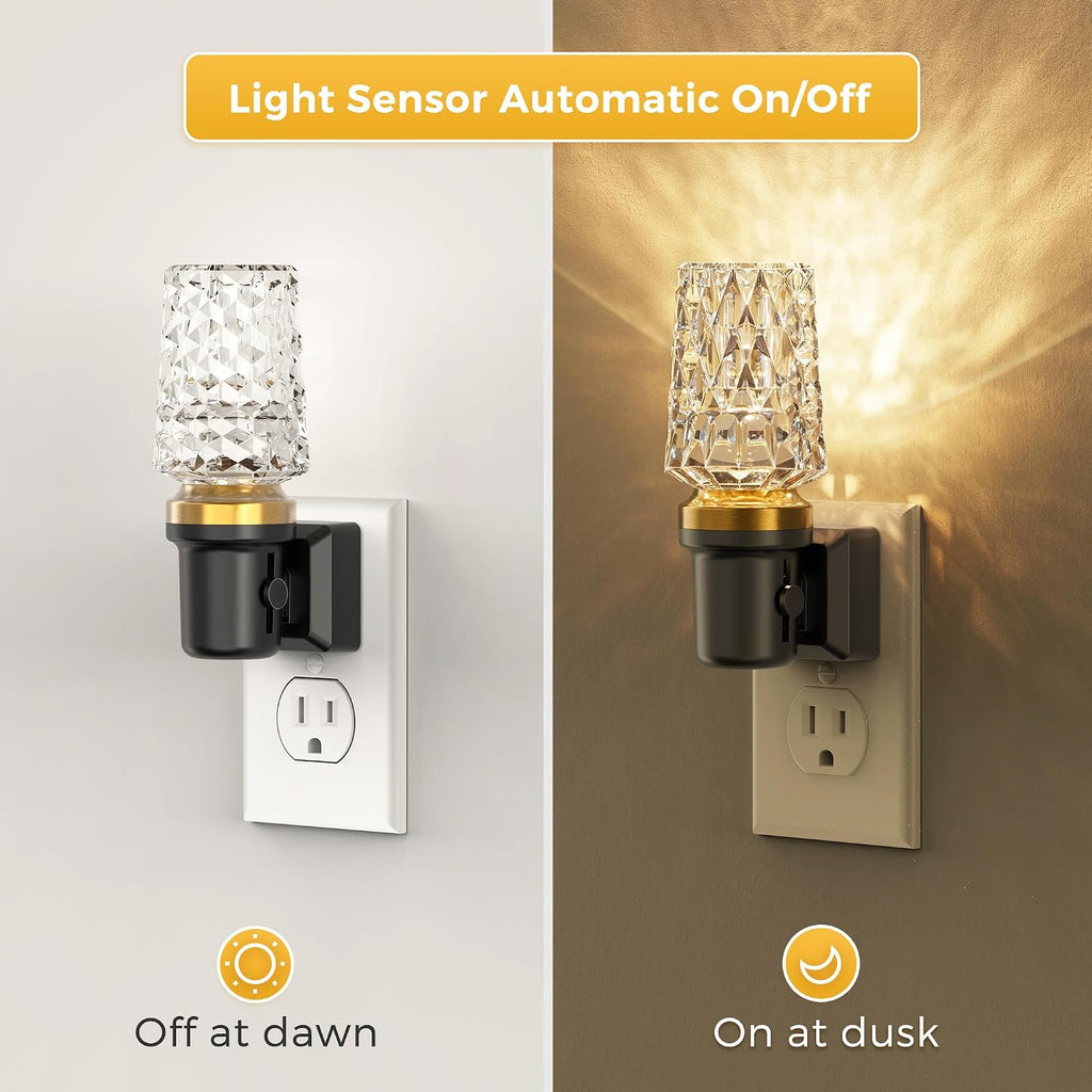 L LOHAS LED Night Light, Plug in Night Light with Light Sensor,0-100LM Brightness Adjustable,3000K Soft White, Acrylic Decorative…