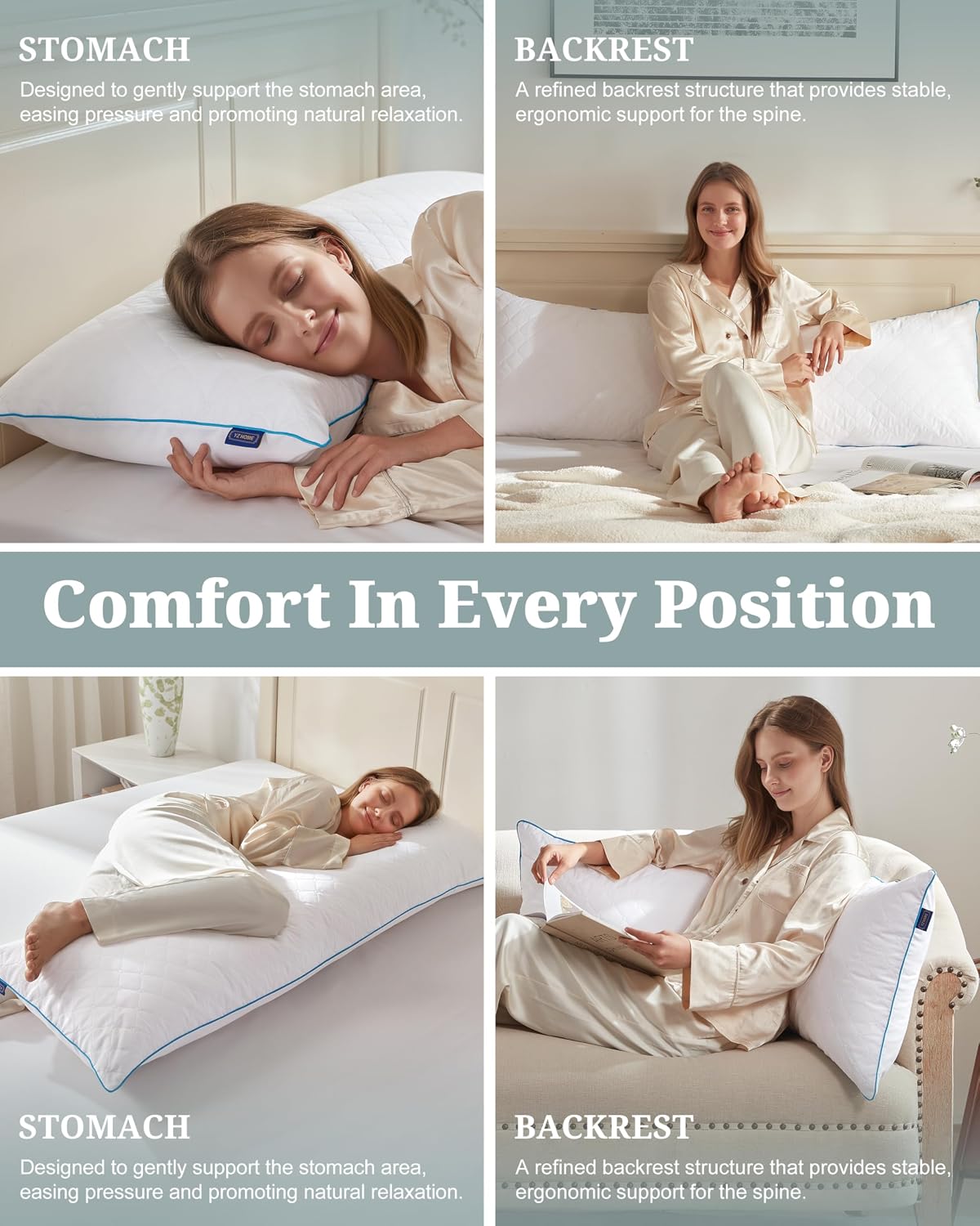 YZ HOME Long Body Pillow for Adults, Firm Body Pillow Shredded Memory Foam, Adjustable Height, Support for Side Sleeping & Pregnant…