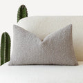 Foindtower Textured Boucle Throw Pillow Covers Accent Solid Lumbar Pillow Cases Cozy Soft Decorative Couch Cushion Case for Chair Sofa…