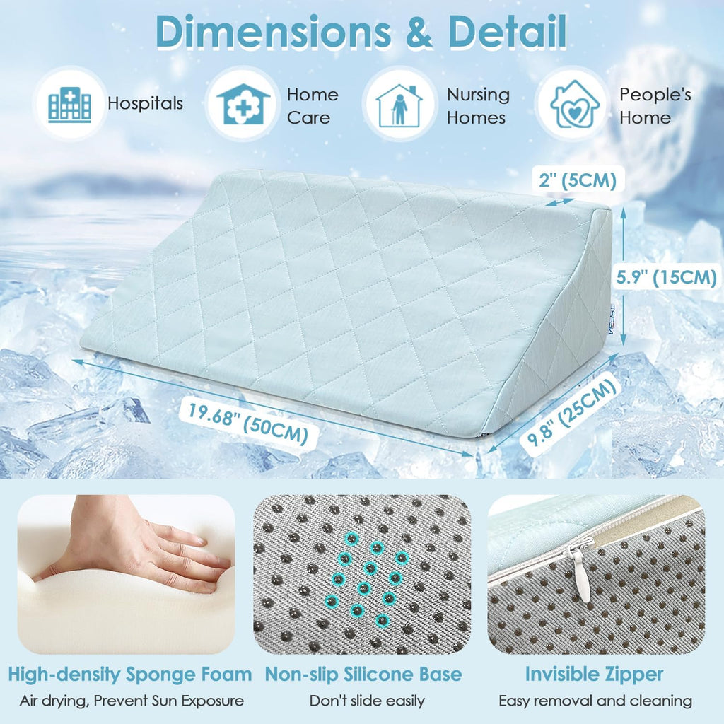 NEPPTthy NEPPT Wedge Pillow for Seniors Side Sleeping Post Surgery Wedge Bedsore Pressure Relief Incline Pillow Patient Turning Wedges…
