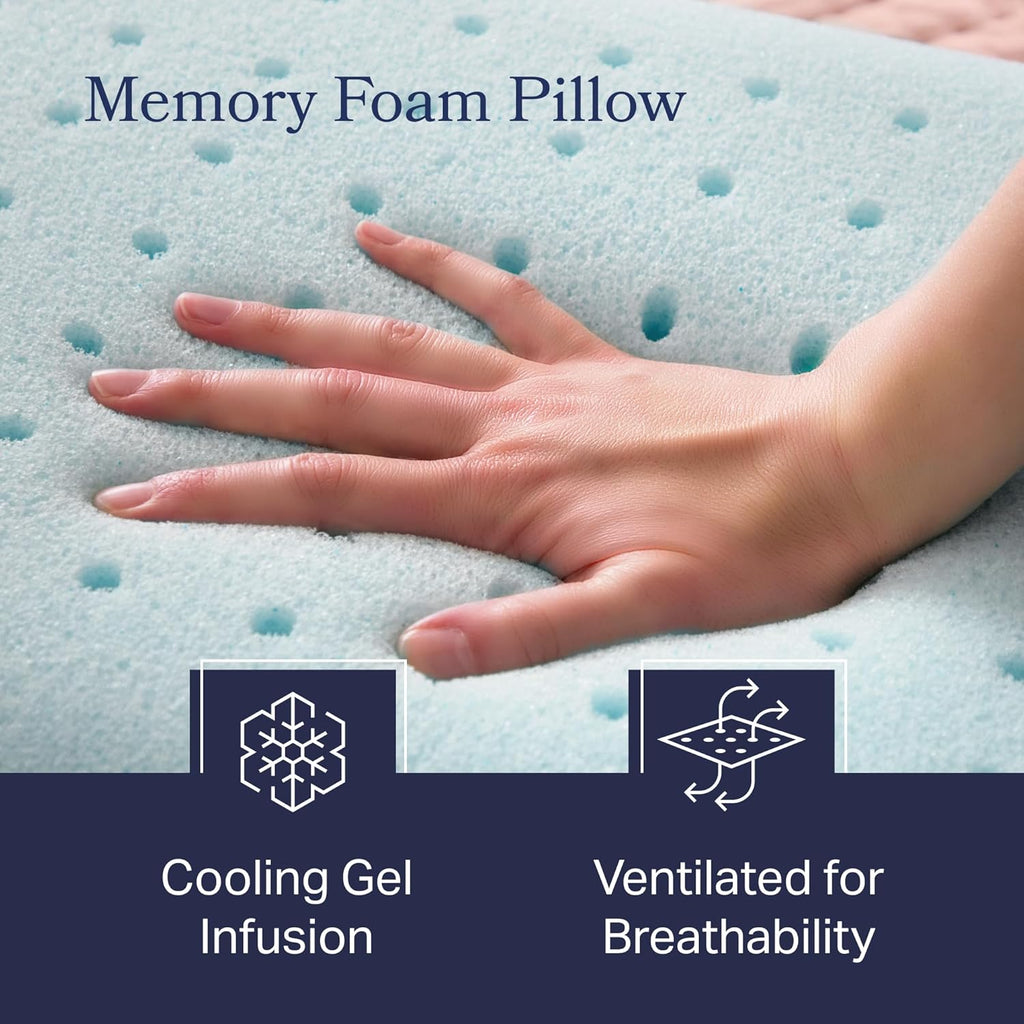 Weekender Gel Memory Foam Pillow - King Size - 1-Pack - Medium Firm Feel - Neck and Shoulder Support - Side & Back Sleepers - Home…