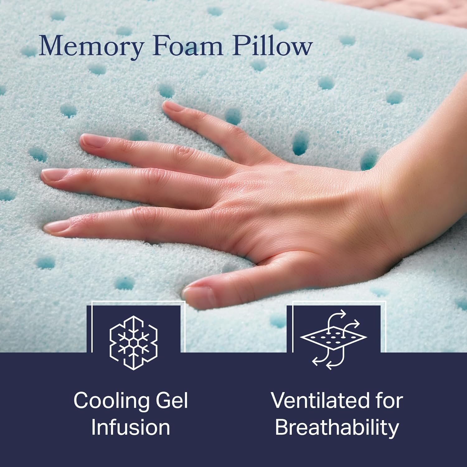 Weekender Gel Memory Foam Pillow - King Size - 1-Pack - Medium Firm Feel - Neck and Shoulder Support - Side & Back Sleepers - Home…