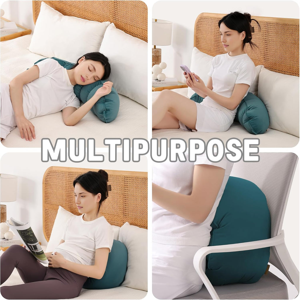 Peallow(Pat. Pend) – Long Round Body Pillow for Adults, Bolster Pillow for Sleeping, Soft and Supportive Pillow for Sleeping & Lumbar…