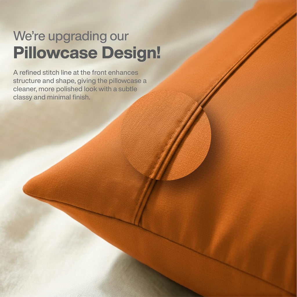 Queensbay Standard Pillow Cases Set of 2, Microfiber Cooling Pillowcases, Soft Breathable Envelope Closure Pillow Covers, Wrinkle Free Easy…
