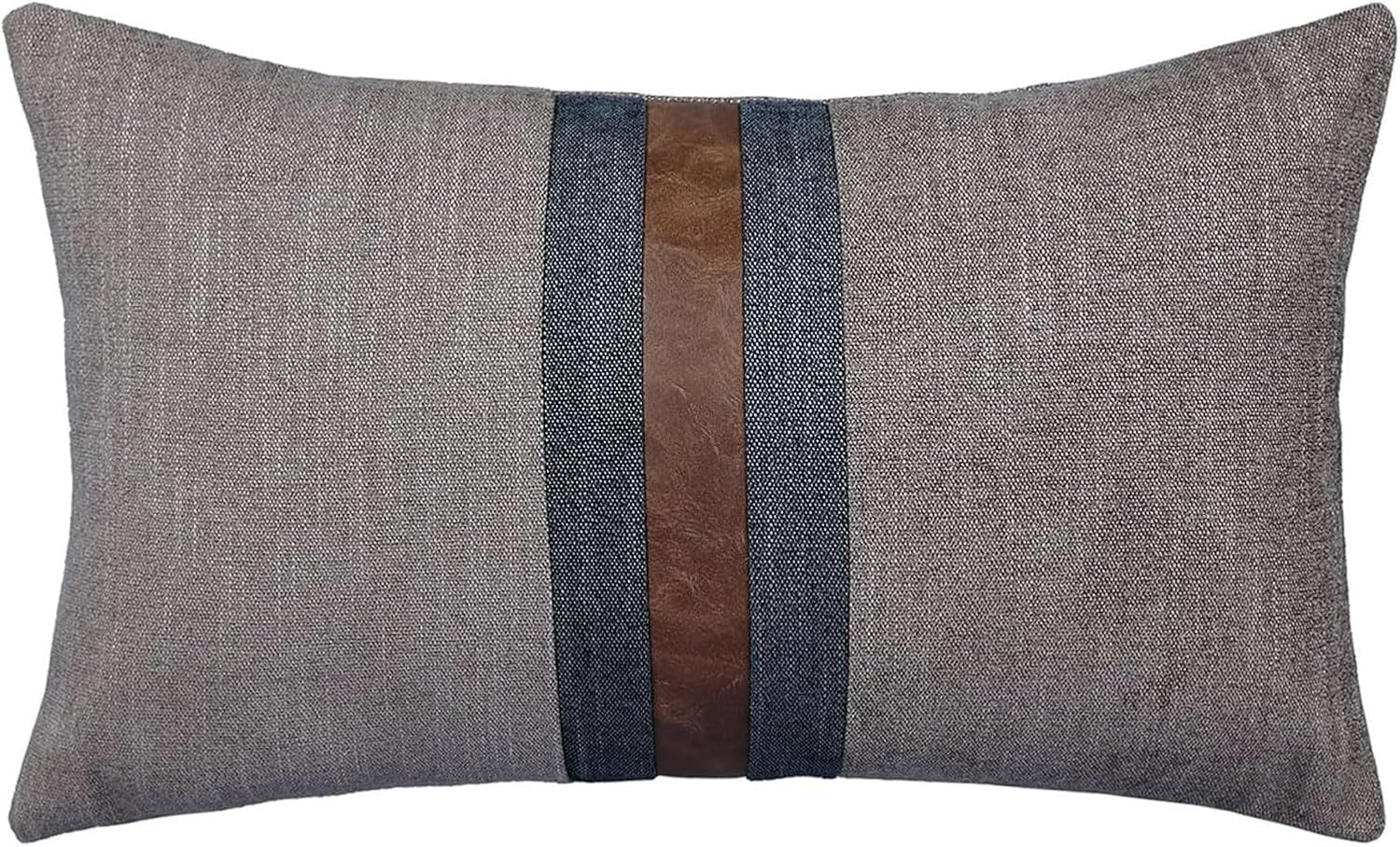 Farmhouse Decorative Outdoor Throw Pillow Covers for Couch Sofa Bed Brown Faux Leather Accent Pillow Cover Modern Decor Pillow Case 12 x…