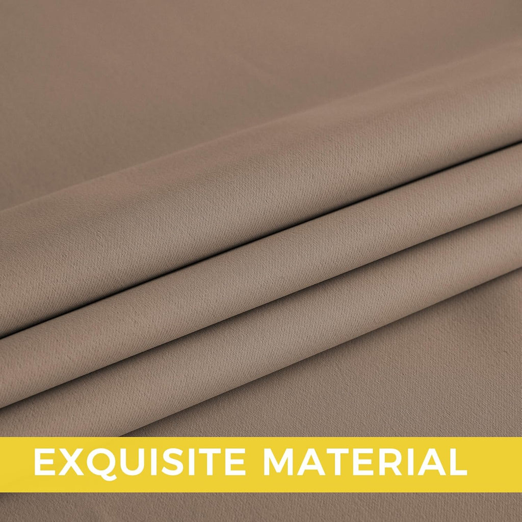 Nicetown Cappuccino Grommet Drapes - Thermal Insulated Window Treatments for Living Room, Yard, Office, Flat, Hall - Heavy-Duty Constructio…