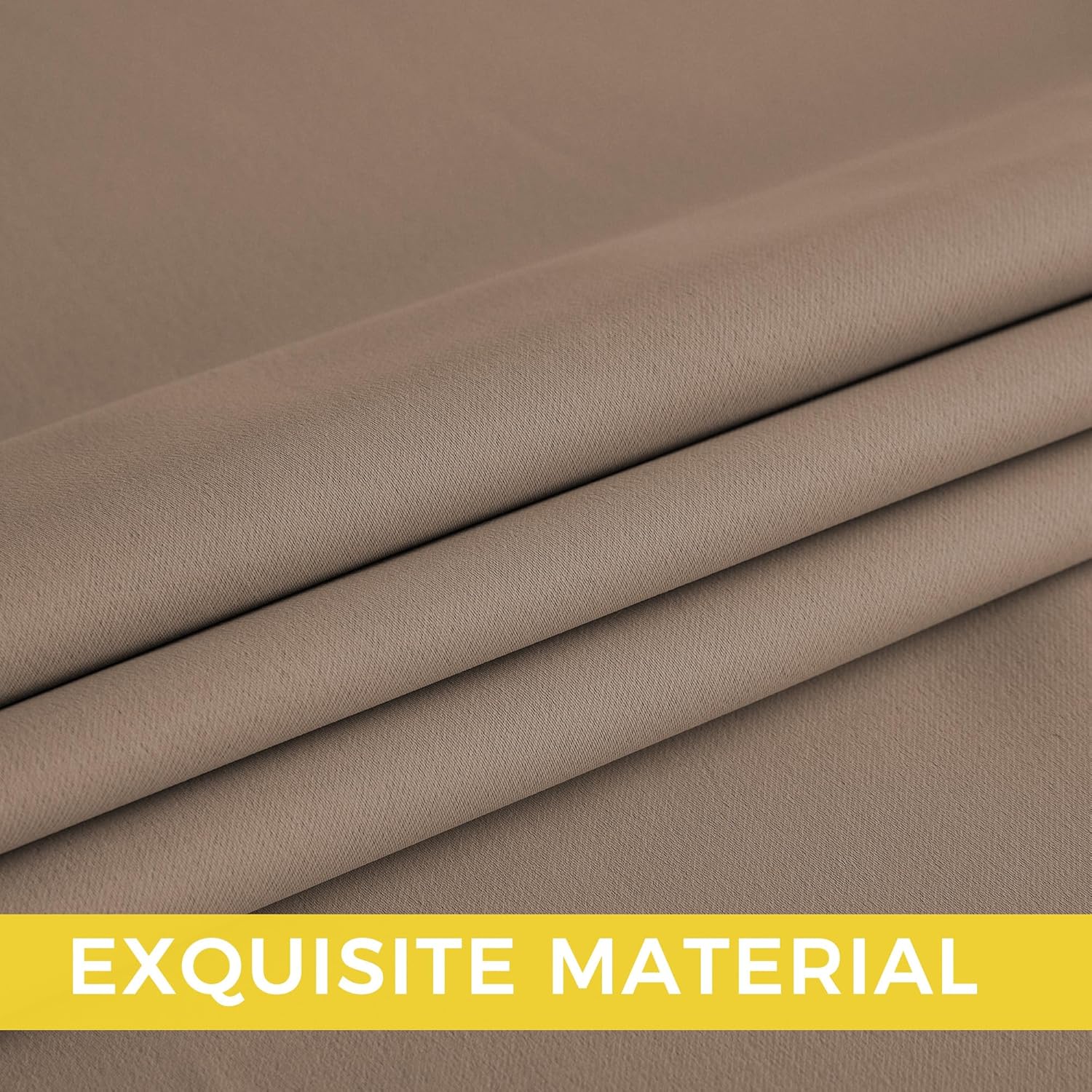 Nicetown Cappuccino Grommet Drapes - Thermal Insulated Window Treatments for Living Room, Yard, Office, Flat, Hall - Heavy-Duty Constructio…