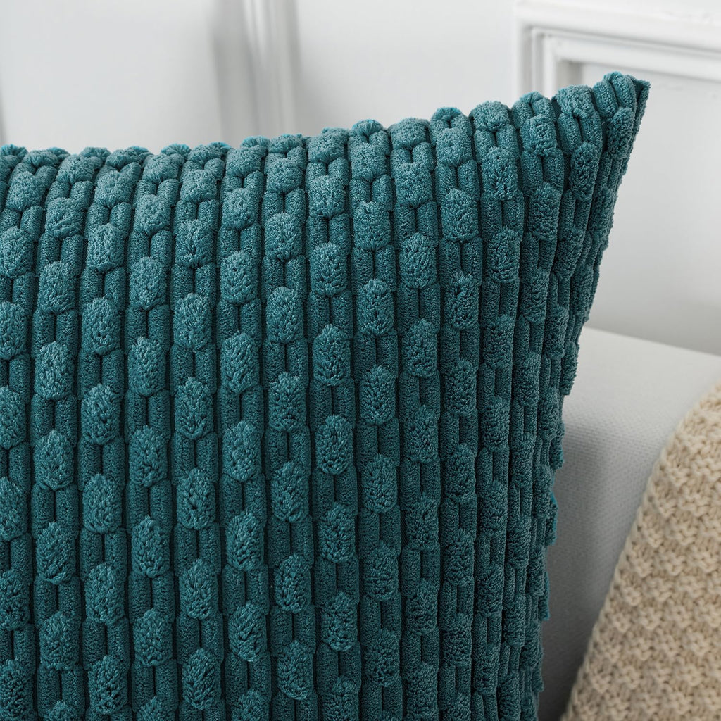 KevinTextile Kevin Textile 14x36 Inch Long Lumbar 1 Pack Boho Decorative Throw Pillow Cover Soft Striped Corduroy Rectangle Cushion Case Fa…