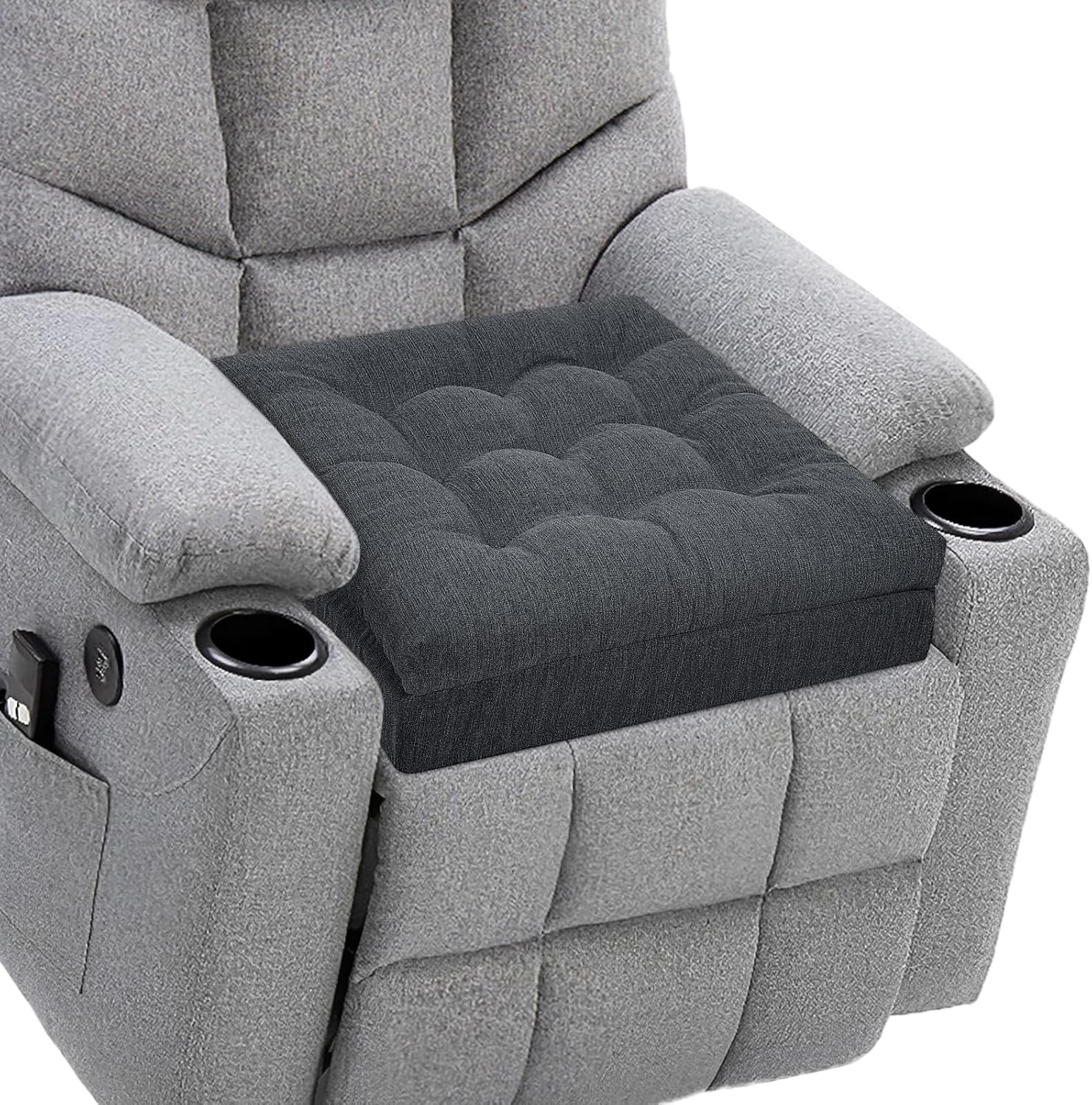 Recliner Cushions for Elderly, 20x20x5 Inch Thick Chair Cushion Patent Design Soft Tufted Dual Layer Booster Seat Cushions for Seniors…
